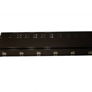 Lucifer Tulilaatikon takapelti + poltin tuet, Stone 6, Roaster 6. Lucifer Stone 6 ja Roaster 6 grillin varaosa tulilaatikon takapelti polttimien kiinnitysraudoilla.