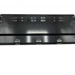 Lucifer Tulilaatikon takapelti + poltin tuet, Stone 3, Roaster 3. Lucifer Stone 3 ja Roaster 3 grillin varaosa tulilaatikon takapelti polttimien kiinnitysraudoilla.